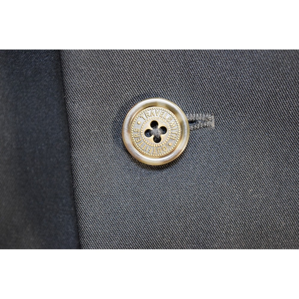 TravelSmith Blazer Jacket Navy Blue Men's 44S Travelers Hidden Pockets - Picture 3 of 16